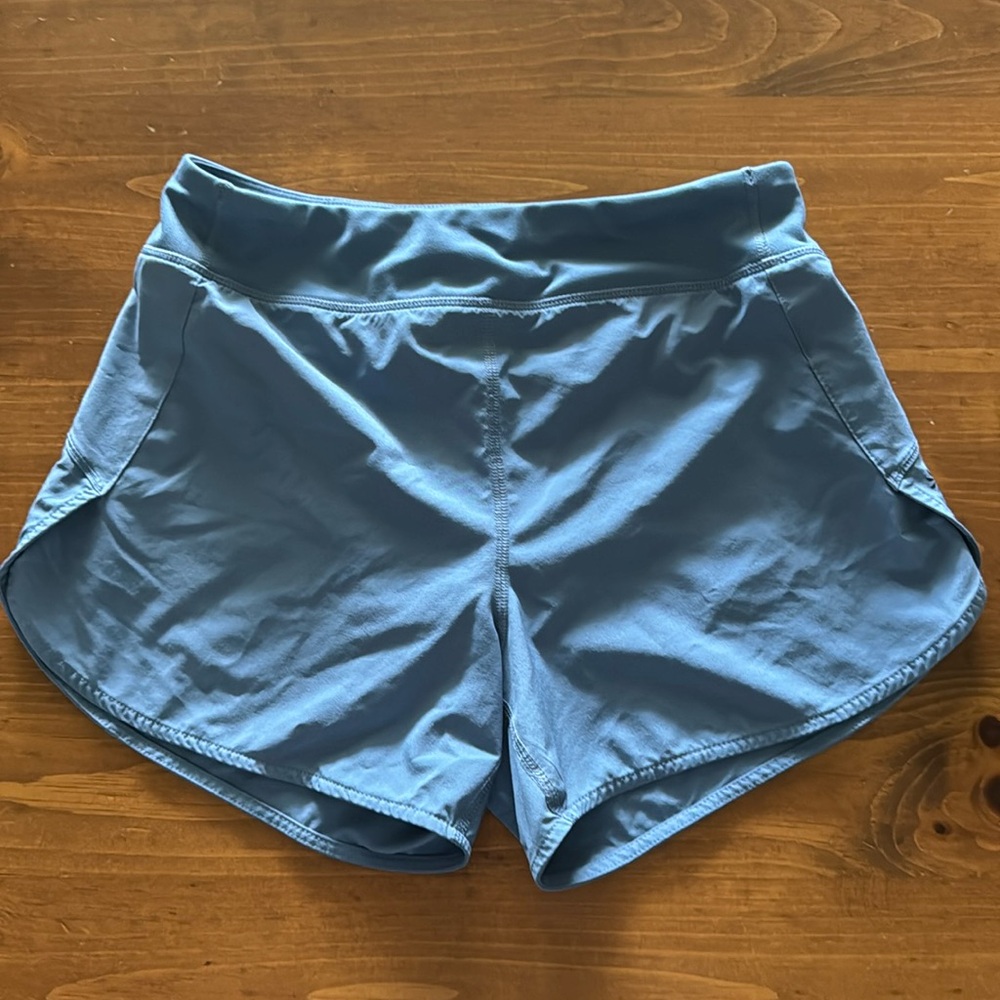 Athleta Girl run the world 3” shorts.  Size XL 14.  Blue.